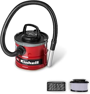 Einhell Aspirador de Cenizas TC-AV 1830 D (800 W, Potencia de aspiración 170 mbar, Recipiente colector 18 l, Sistema de Filtro, prefiltro de Polvo Fino, función de soplado, Manguera 1 m, Cable 2 m)
