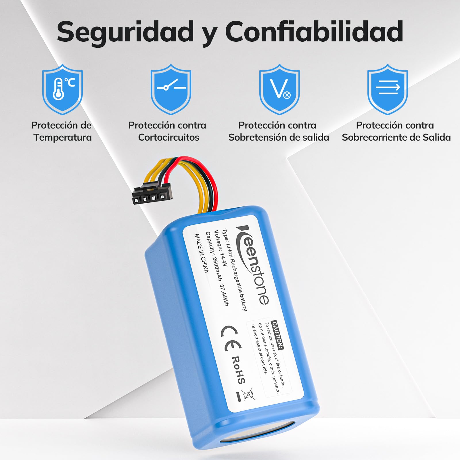 Keenstone 14.4V 2600ah Li-Ion Batería de Respuesto para Conga 1290