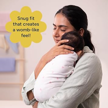 Wake Me Not Swaddle Wrap for Newborns Organic Cotton | Swaddle Wrap with Baby-Safe Closure, Ultra-Soft & Snug Sleep Sack, Breathable Swaddling Blanket, Gift for 0-3 Months