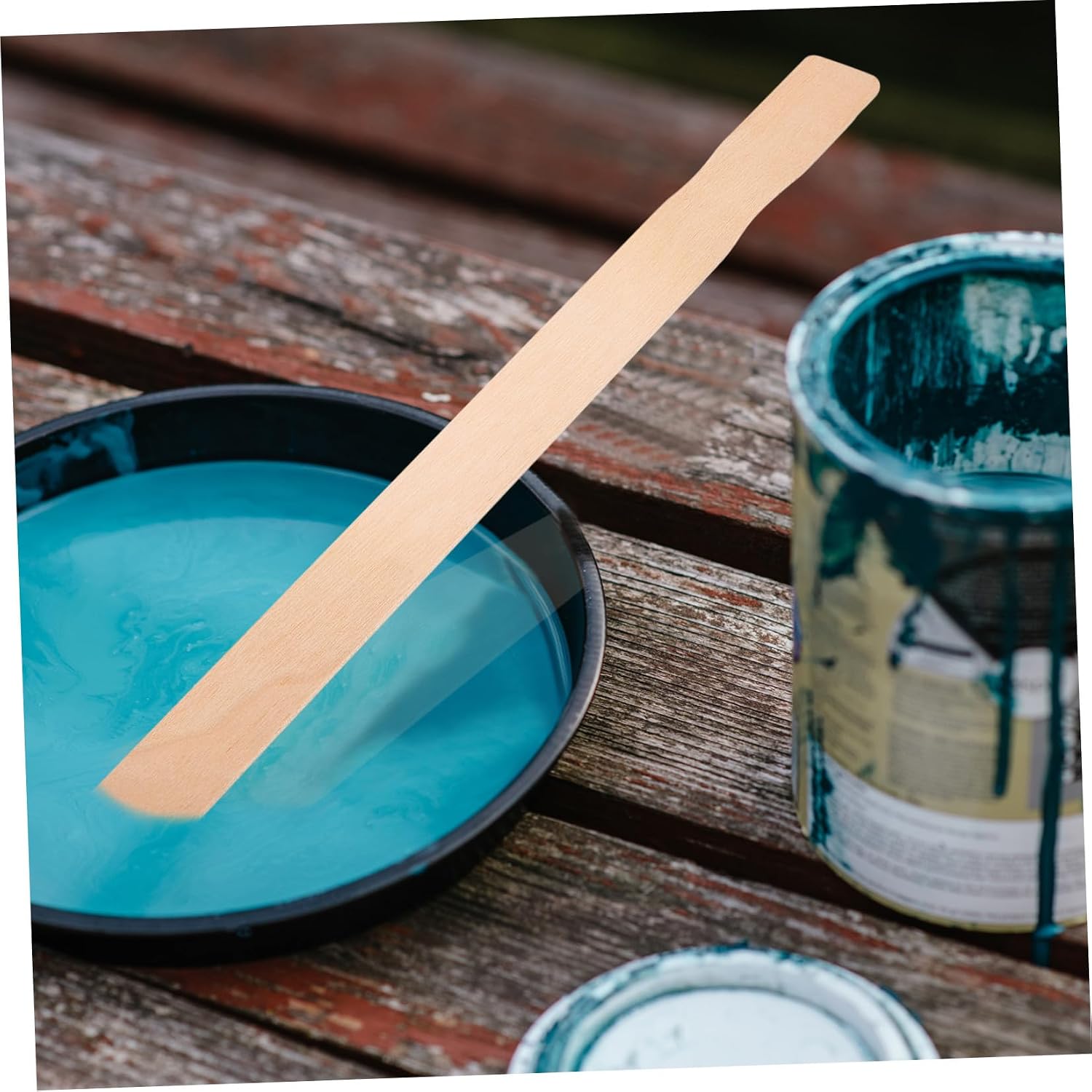 25pcs Wooden Paint Stir Sticks for Crafting and Mixing Wood Coatings and Alkyd Paints 12in Long Strong and Sturdy Wood Mixing Paddles