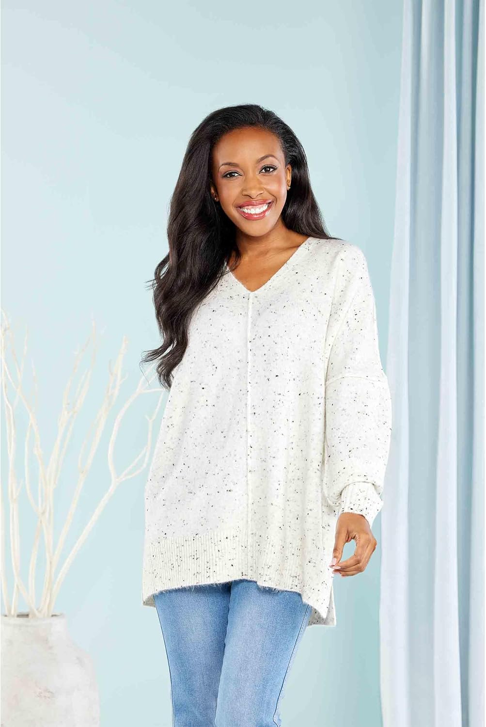 Mud Pie Womens Mud Pie Women's Cindy V-Neck Sweater - Image 6