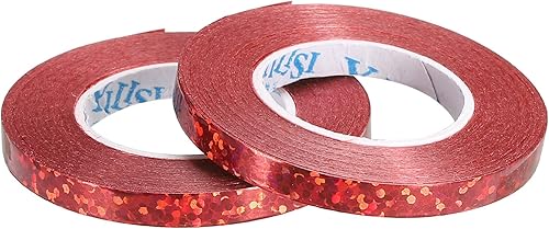 Miniatura 6 de PATIKIL Cinta rizadora de globos engarzados de 316 pulgadas láser metálico brillante 11 yardas iridiscente 2 rollos para decoración de fiestas,