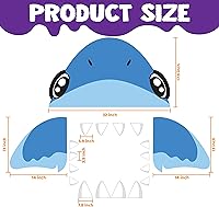 Vista 6 de JOYIN Kit de decoración de Halloween para maletero o golosinas, calcomanías para automóvil, decoración de tiburón, casa embrujada para SUV, puerta