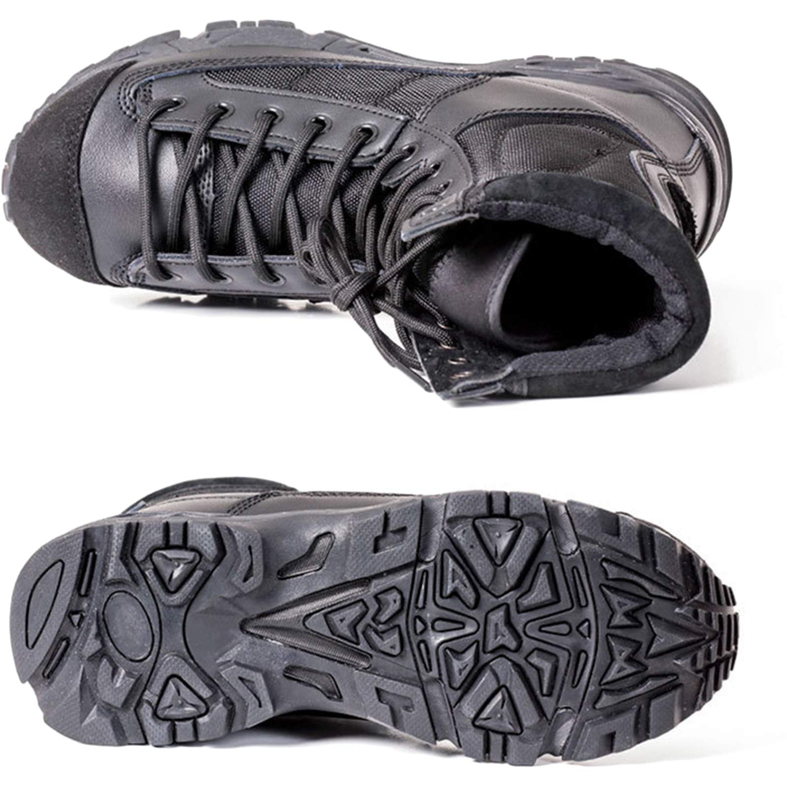 De los Hombres Botines ultraligeros Bota de Combate del ejército de tácticas Militares Transpirables Botas de Desierto para Senderismo al Aire Libre Cabeza anticolisión,Black-40