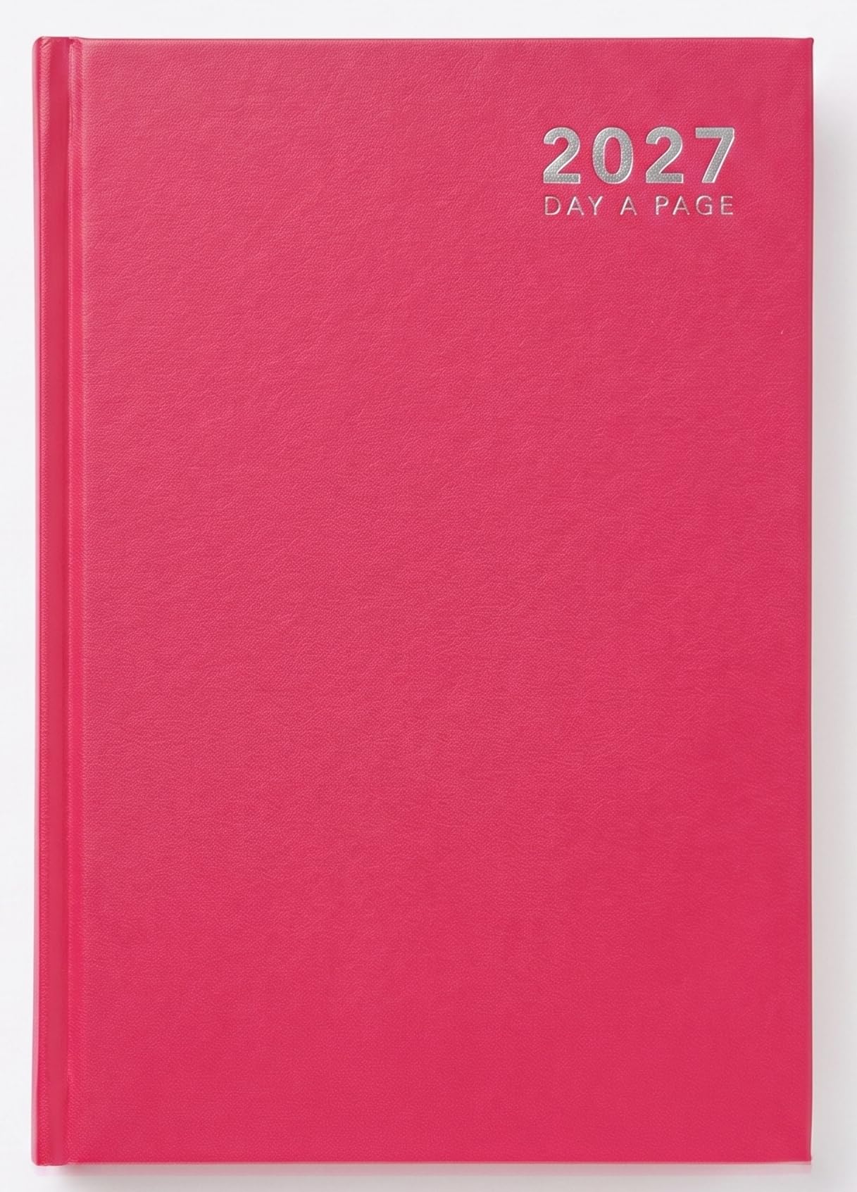 2027 Diary A4 Day a Page – Daily Planner with Appointments – Hardback Casebound Cover – Professional Journal for Office, Home & Business – Available in Black, Navy, Red, Teal, Pink & Lilac (Pink)