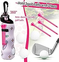Vista 5 de Liliful Kit de Accesorios de Golf de 12 Piezas, Incluye Bolsa para Pelotas de Golf con Gancho, Toalla, Tees, Marcador de Pelota Magnético