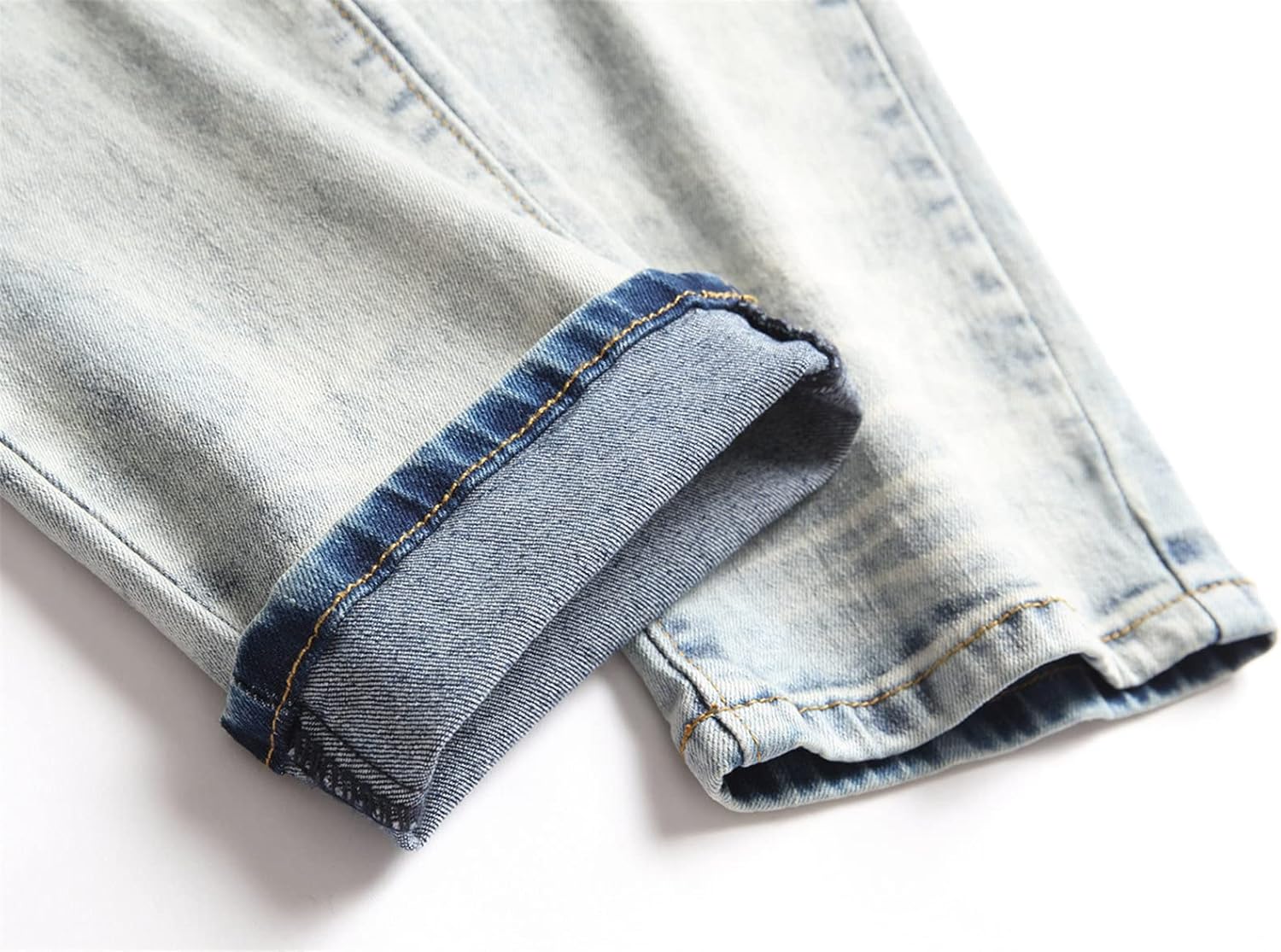 Men Ripped Vintage Biker Jeans Distressed Destroyed Zipper Denim Pants Straight Holes Moto Patch Hip Hop Jean