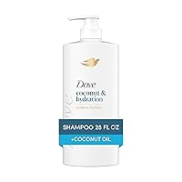 Vista 3 de Dove Champú de coco e hidratación para cabello seco con tecnología de cuidado de bio-proteínas y aceite de coco, 28 onzas líquidas