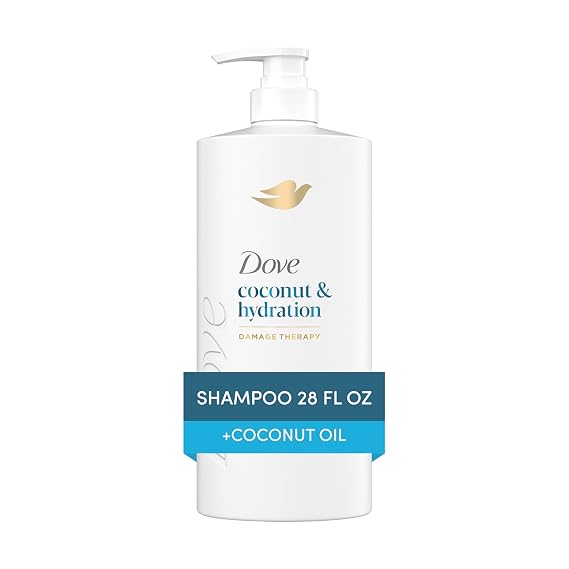 Dove Shampoo Coconut & Hydration for Dry Hair with Bio-Protein, 28 Fl Oz