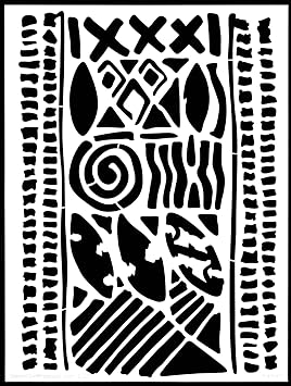 9"x12" Batik Stencil by Nathalie Kalbach