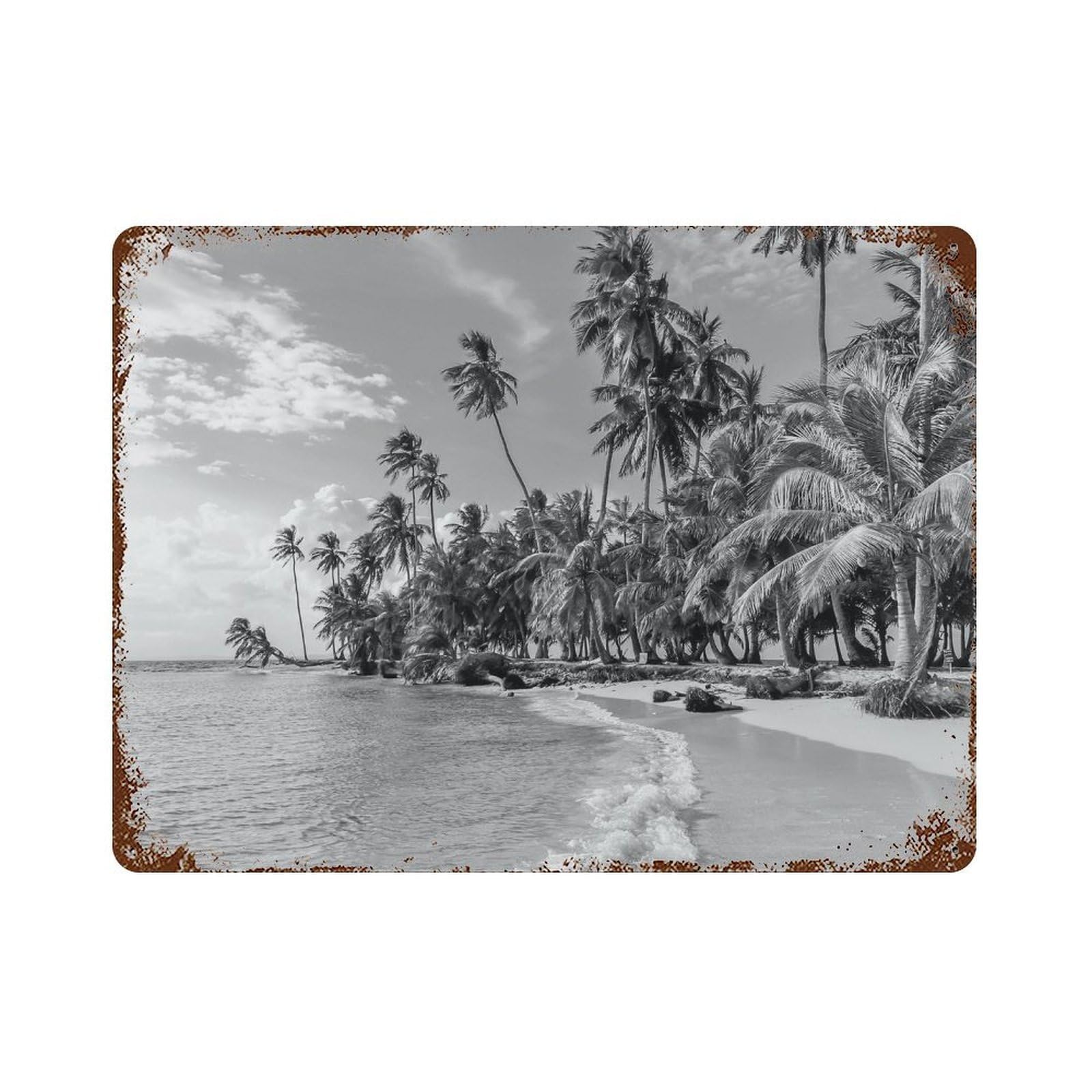 xiaoxiaoshen Black And White Panama Photo Decor Central America Wall Decor Art Metal Tin Poster Modern Home Decor Art Home Bar Shop Decorations Vintage Sign 30x40cm