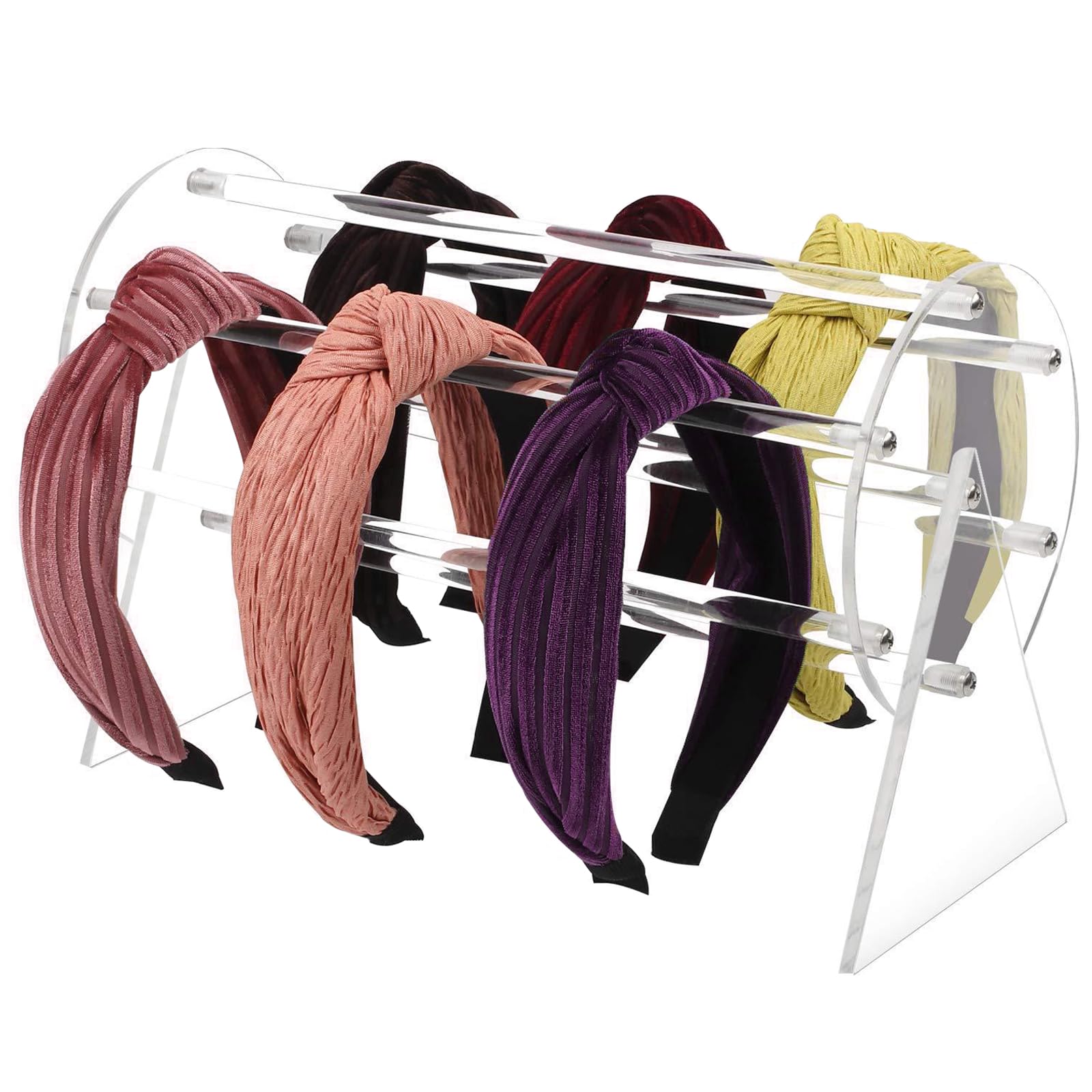 Organizer Girevole 360° per Accessori Capelli in Acrilico – porta cerchietti, porta cerchietti bambina, portacerchietti bambina, porta mollette capelli per bambine e donne
