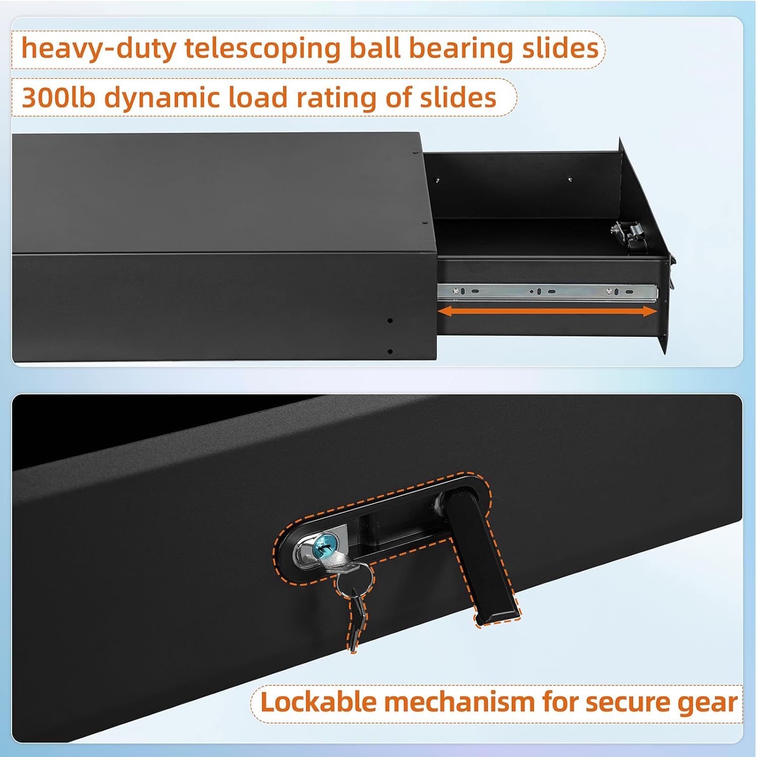 Hooke Road 1PCS Modular Additional Drawer, Only Work with Specified Dual Cargo Drawer System, for 2007-2026 Jeep Wrangler JK JL 4-Door & 2021-2026 Ford Bronco 4-Door