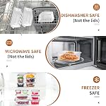24 Conditionner les contenants de préparation des repas, PRAKI Ensemble de contenants de stockage alimentaire avec Lids.Conteneurs de préparation d'aliments en plastique pour les organisateurs de cuisine de garde-manger et de stockage, sans BPA, sans fuite, micro-ondes/laveuse à vaisselle