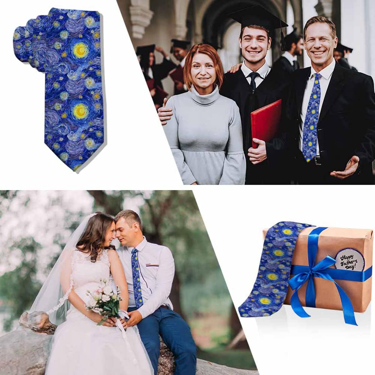White Floral Mens Tie Botanical Romantic Printed Floral Men's Necktie Ties for Mens Daily Wedding Party Business