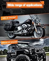 Vista 2 de UNI-SHINE Z4F+69 Luces LED Cubo Pod de 4 Pulgadas con Soporte de Abrazadera Universal, Luces de Conducción Todoterreno y Antiniebla para Camión