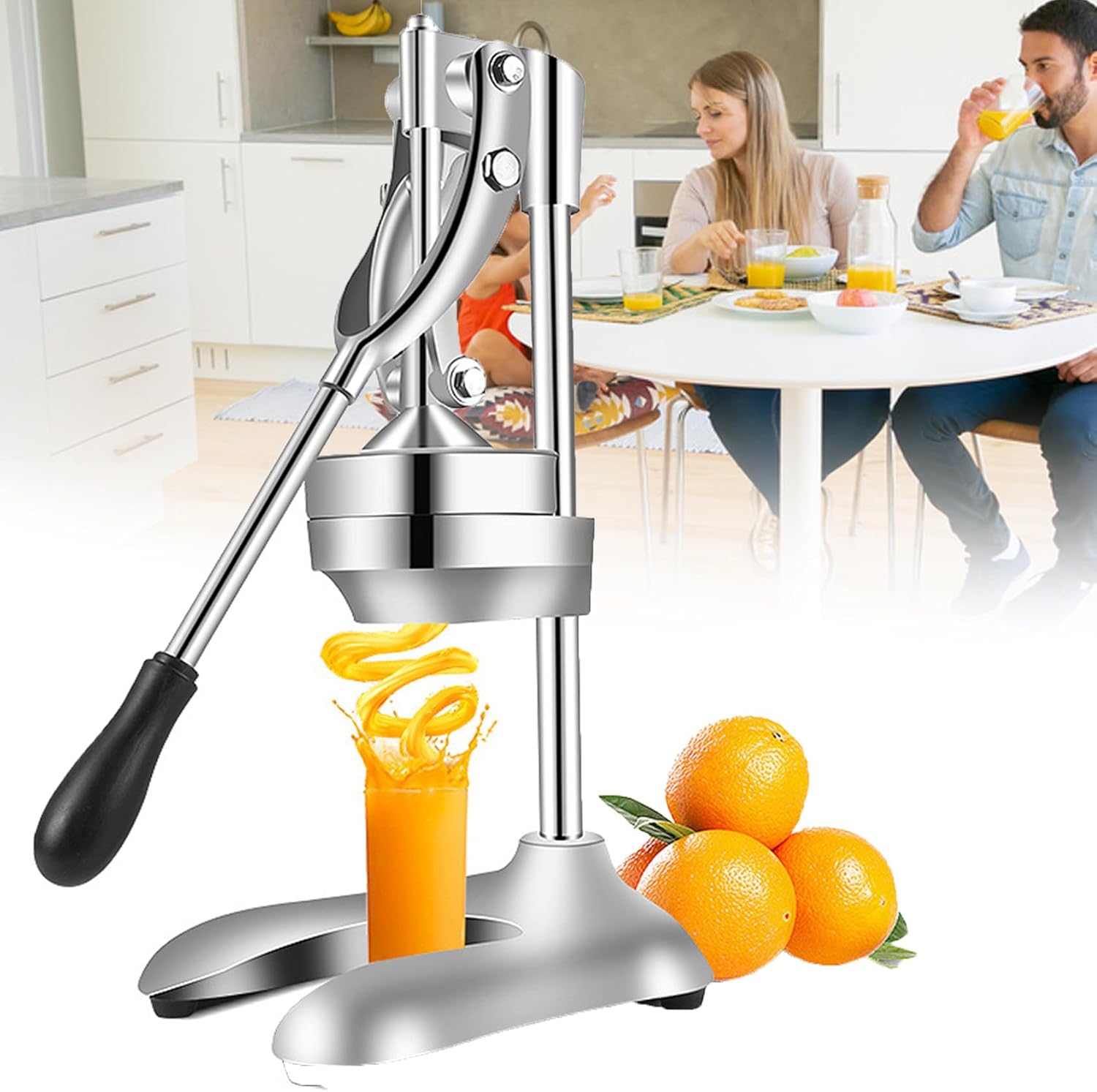 Commercial-Grade Stainless Steel Manual Juice Extractor - Multifunctional Fruit & Vegetable Juicer for Homes, Juice Shops, Restaurants, and Hotels