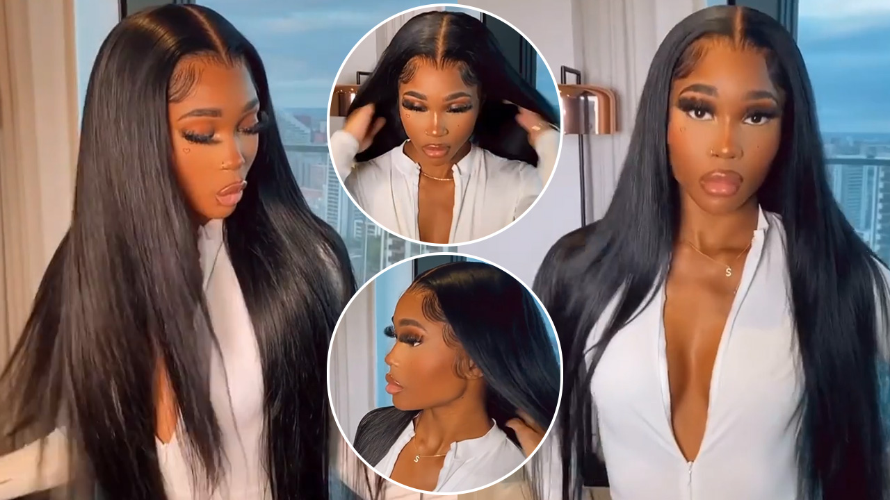 Amazon.com : Flady Straight Human Hair 3 Bundles with 