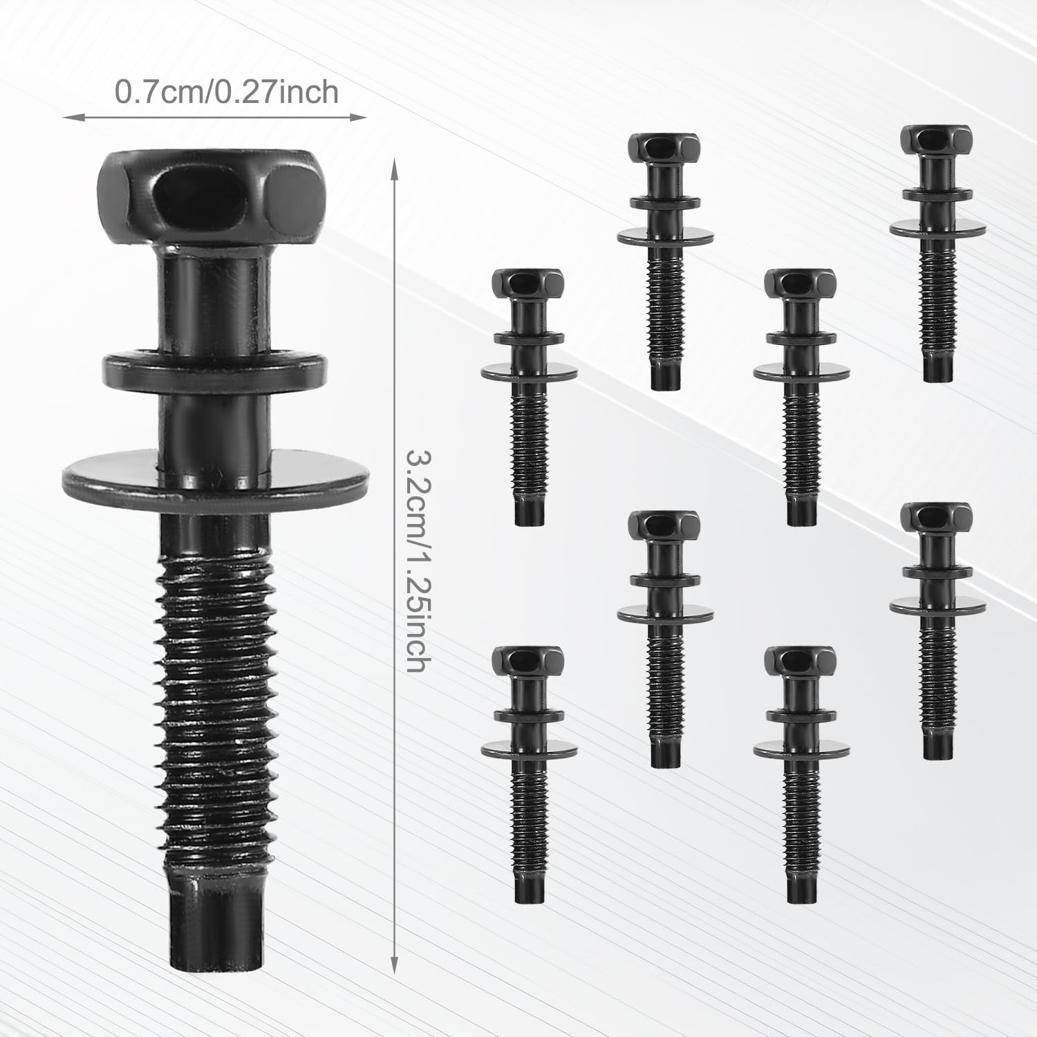 8pcs Air Filter Box Screws, Air Cleaner Fastener Replacement Part Number 90091P36000, Air Box Bolt Screws for Engine Air Filter Housing (Black)