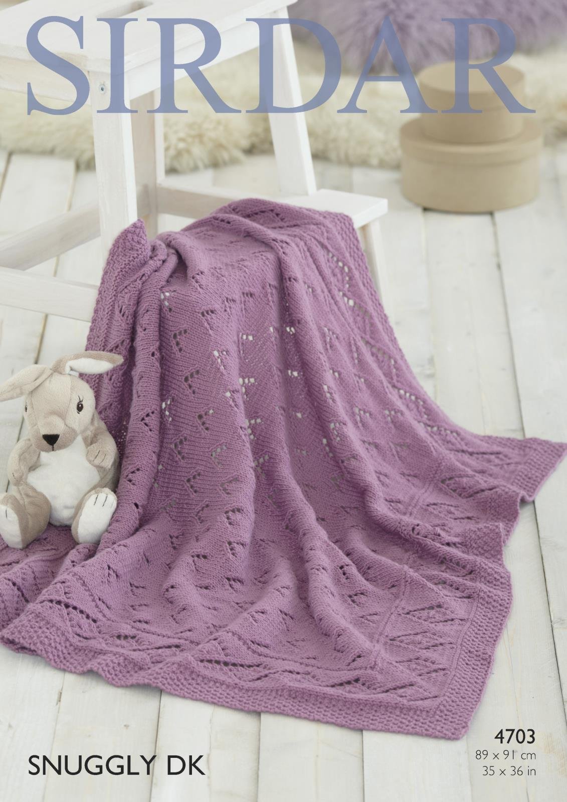 Sirdar Snuggly DK Knitting Pattern - 4703 Blanket