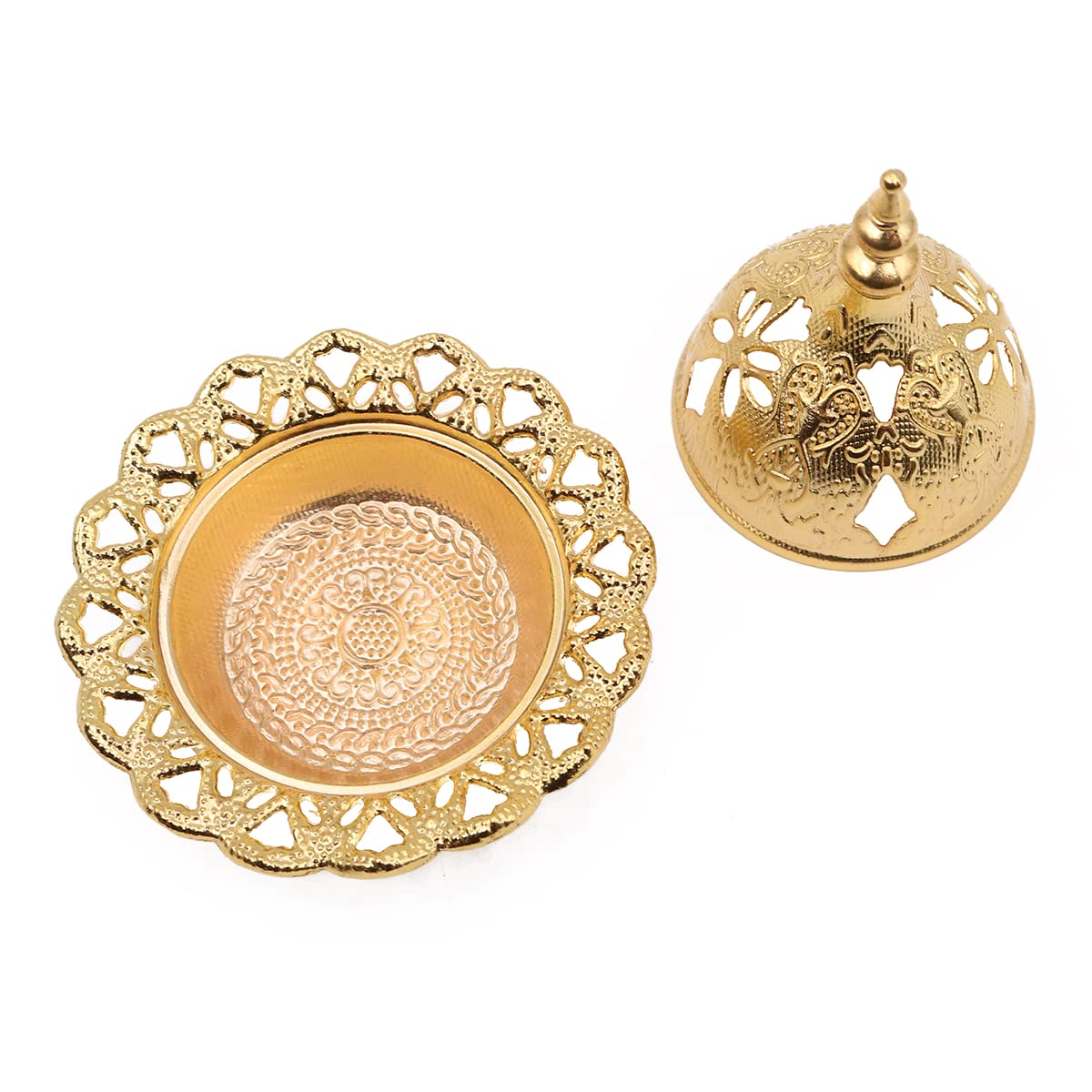 Namvo Golden Incense Burner Censer Incense Burner Holder Aromatherapy Ornament For Office & Home Decor Tower Design
