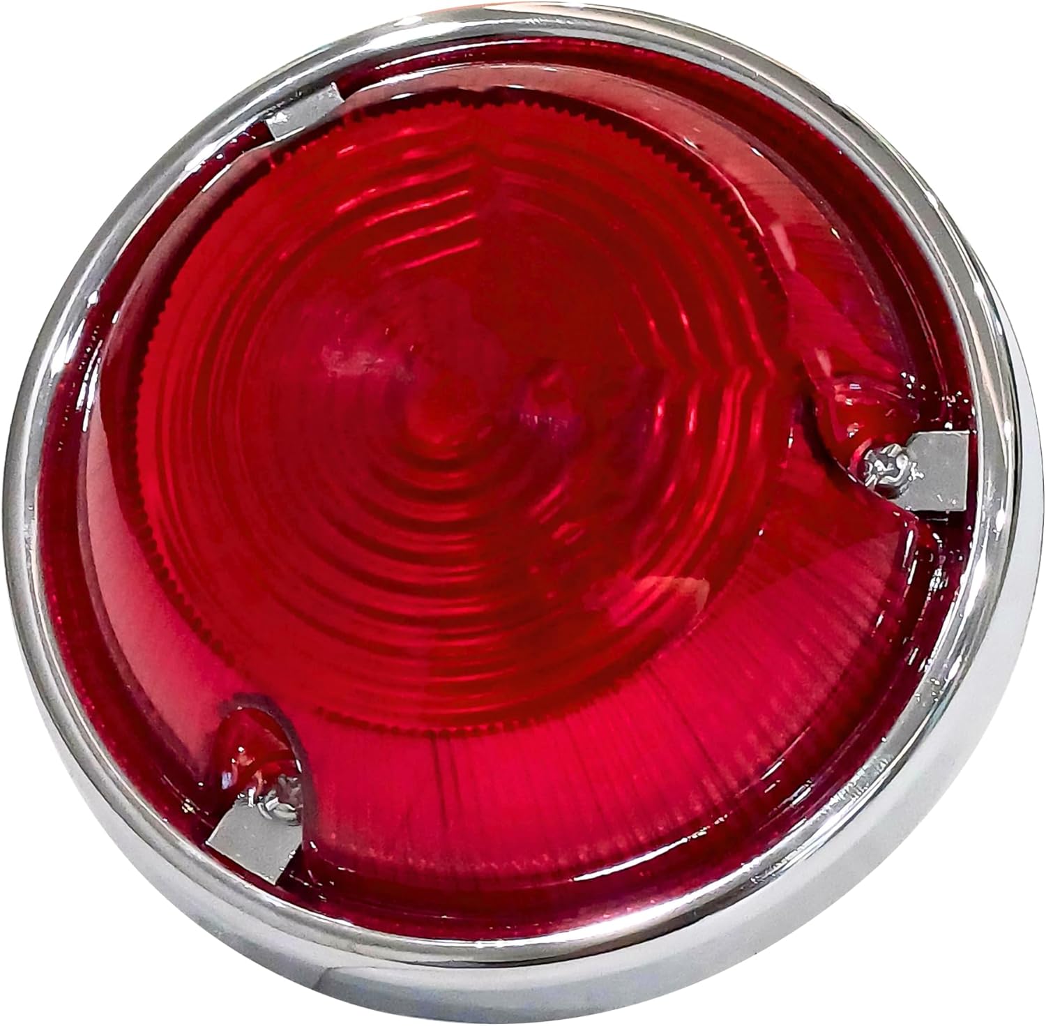 Round Vintage Tail Lights 2PCS 12V Trailer Stop Turn Signal Brake Marker Clearance Running Chrome for Trucks RV Waterproof