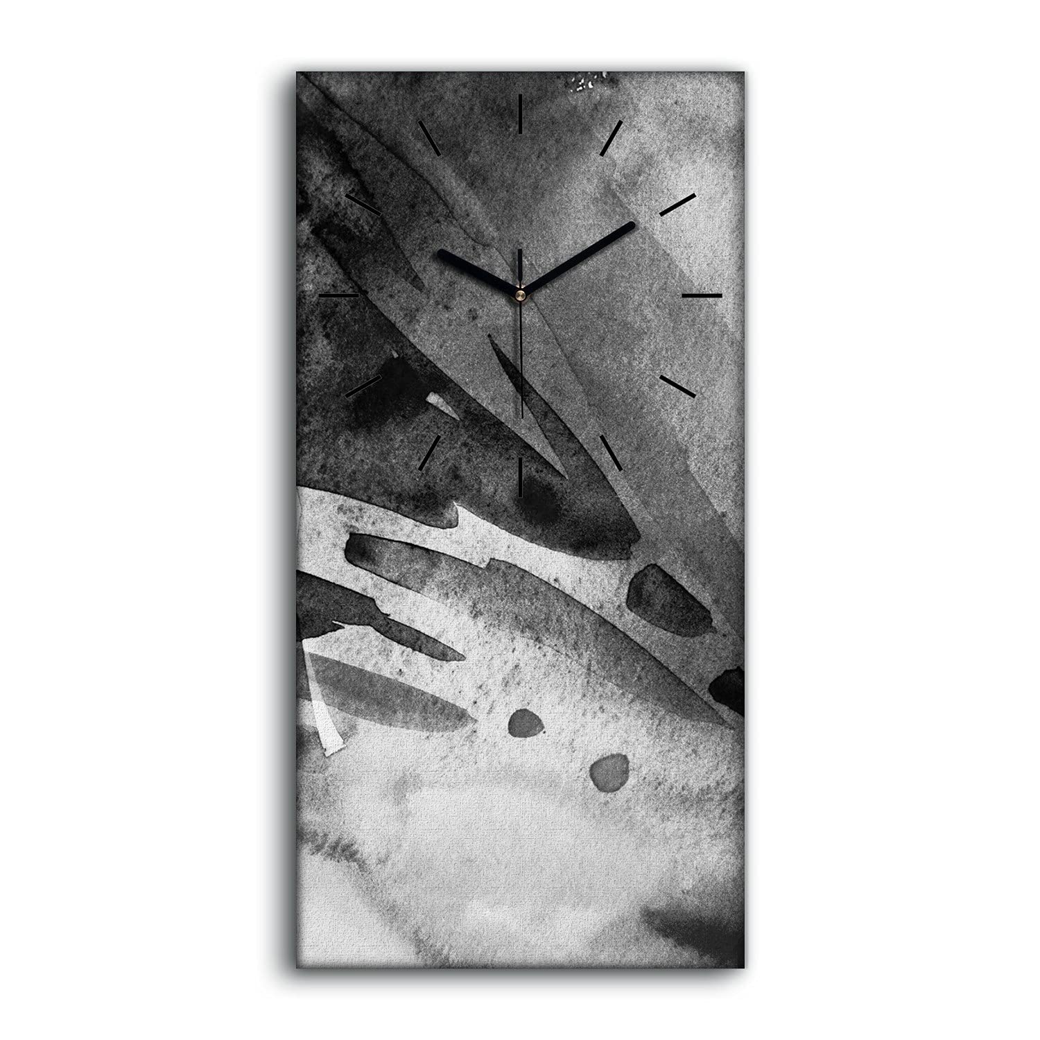 Horloge sur toile graffiti blanche pour salon et chambre moderne silencieuse 30x60