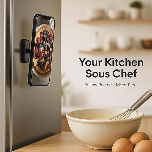 Miniatura 7 de Soporte magnético para teléfono para gimnasio y carrito de golf, soporte de teléfono con rotación de 360 con imán fuerte, compatible con MagSafe