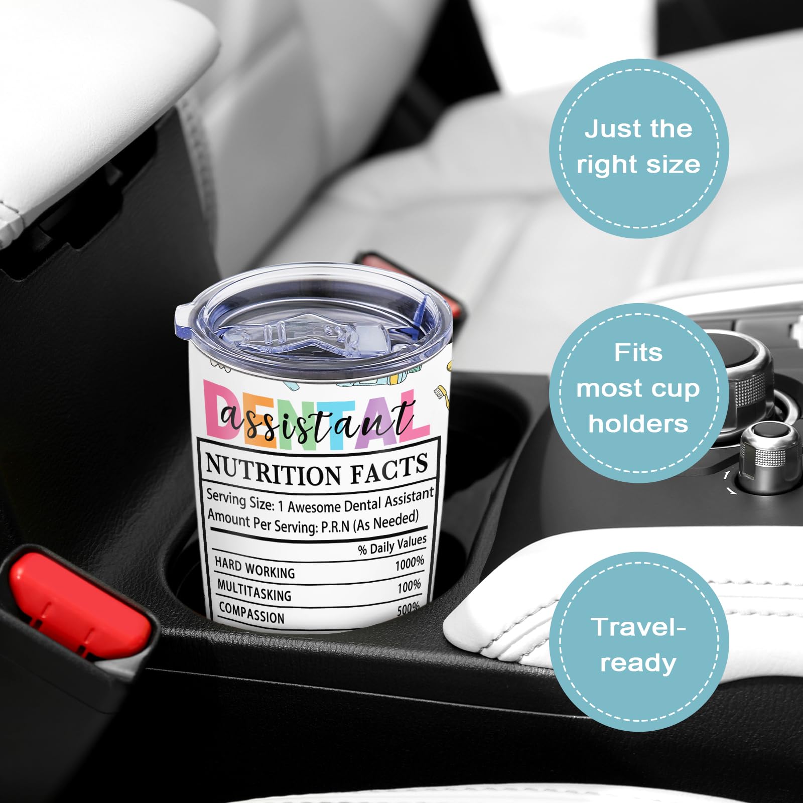 Dental Assistant Appreciation Gifts for Women,Dental Assistant Week Gifts,Travel Coffee Tumbler Mug Cup 20oz