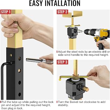 RV Slide Out Support Jacks for Camper, 5th Wheel&Travel Trailer Stabilizer | 16 to 36 Adjustable Height, 5,000 LBS Load Capacity, Electric Drill Adjust, Heavy Duty 2 PCS RV Stabilizer Jacks, Anti-rust