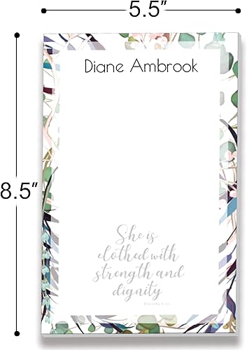 Miniatura 1 de Juego de 2 blocs de notas personalizados, 2 blocs de notas, 50 hojas por bloc de notas Disponible en 5.5in x 8.5in o 3.9in x 5.5in. Fabricado en