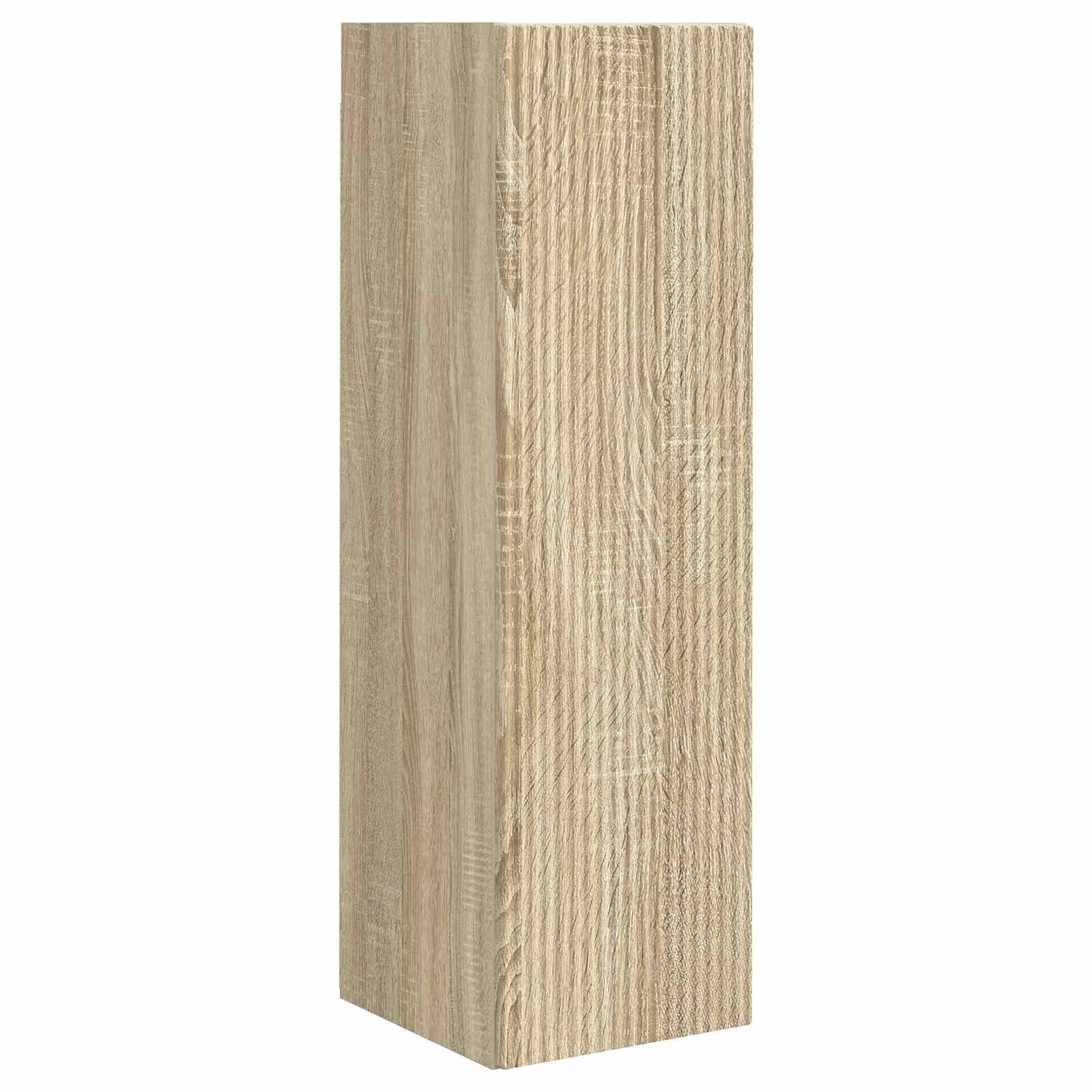 Set 4 Mobiletti TV da Parete Rovere Sonoma Legno Multistrato | Mobile soggiorno salotto porta televisione con ante a cerniera per organizzare decoder e accessori.