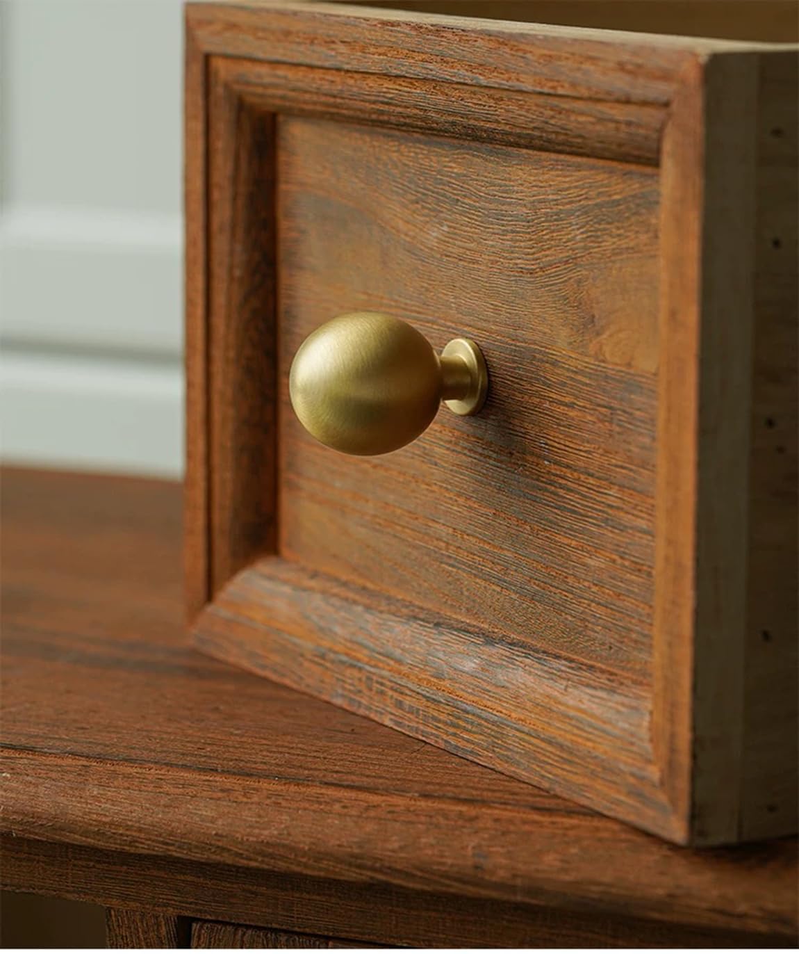 SYZOW 6 Pièces Boutons de Tiroir Laiton antique, Boutons de Meubles Armoire en, Poignees de Porte de Cuisine (Bronze brossé)