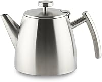 Vista 1 de Café Ole Belmont - Tetera de acero inoxidable, 11.8 fl oz, acabado satinado