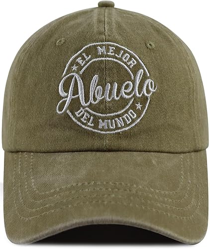 Divertido sombrero Ebromado EL Mejor Abuelo Del Mundo para hombres, gorra de béisbol ajustable de algodón para abuelo
