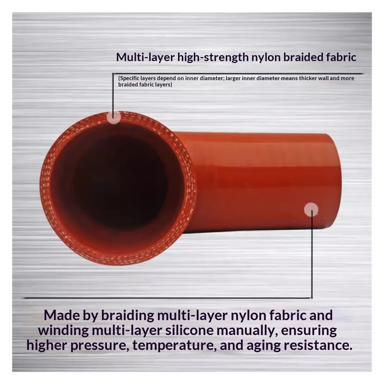 Coude Pvc Coude Serré En Tissu De Coude De Tube De Silicone À 90 ° En Caoutchouc De Silicone ID6-100(Black,40mm)