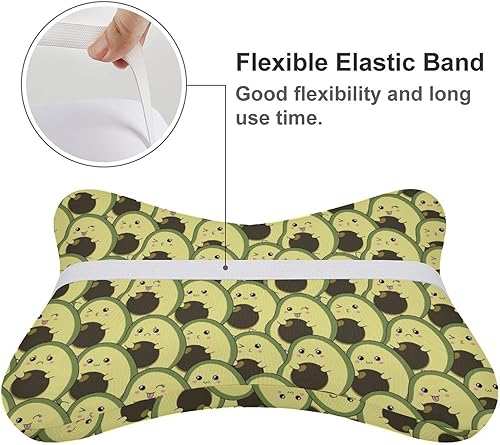 Miniatura 3 de Lindas expresiones de aguacates divertidas almohada para el cuello del coche de espuma viscoelástica almohadas cómodas con forma de hueso para