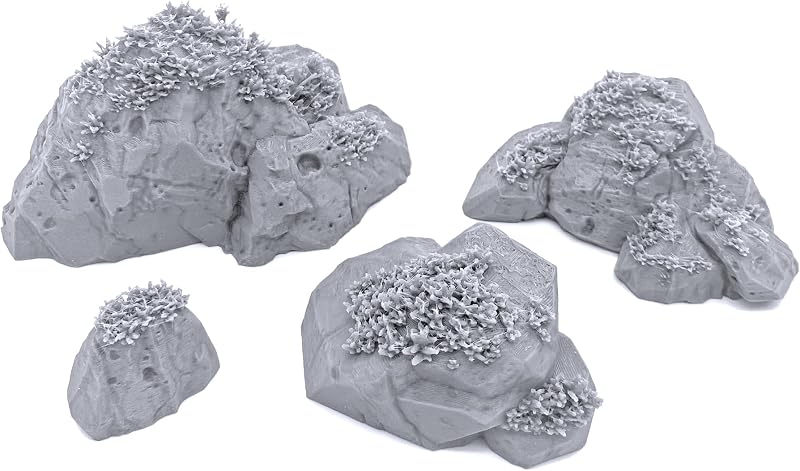 EnderToys Swamp Scatter Rocks - DND Terrain - 28mm Scenery for Tabletop Miniatures