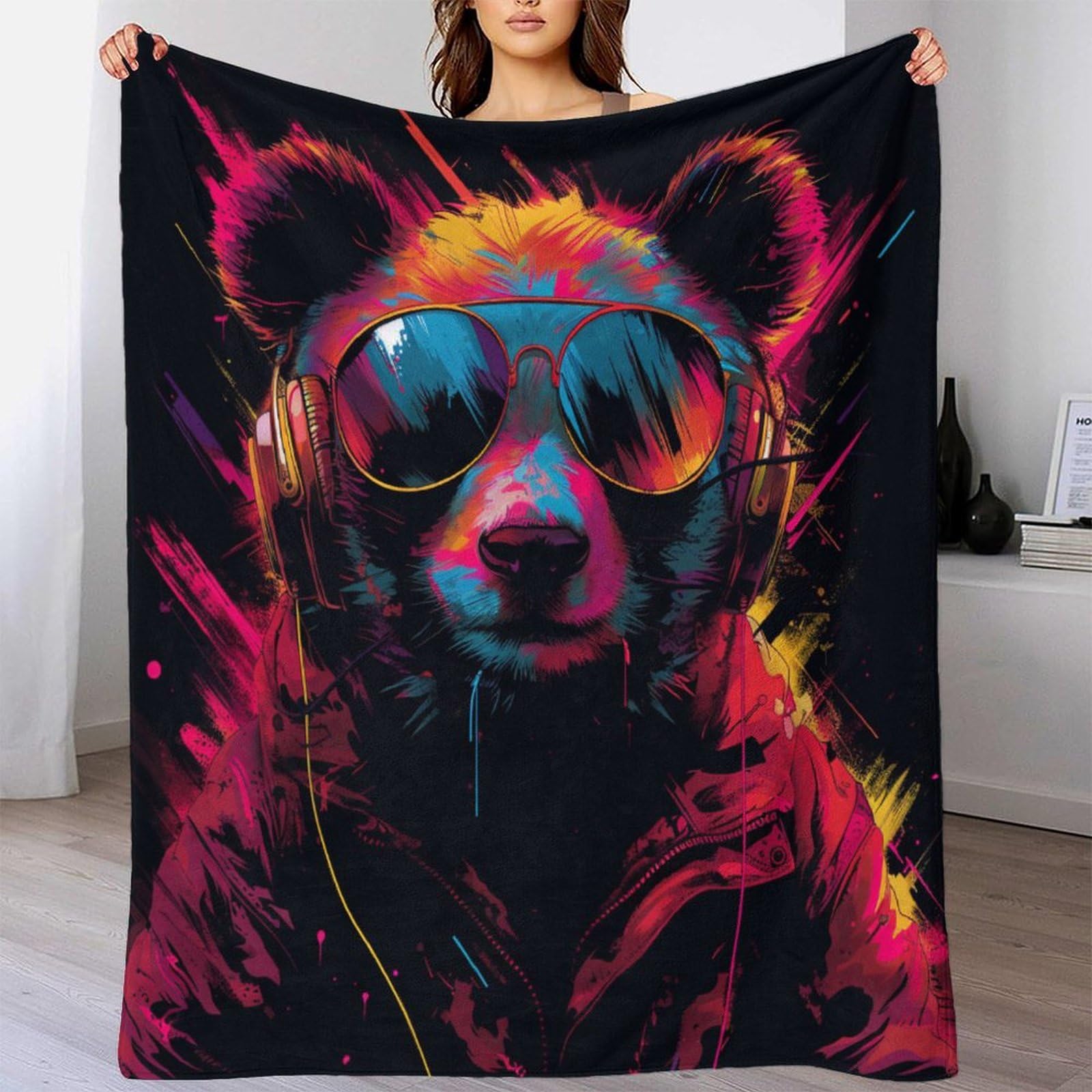 Coperta morbida in pile di flanella, con panda, regalo di compleanno per amici, famiglia, regalo di Natale per amici e partner, coperta natalizia per divano e letto, 180 x 200 cm