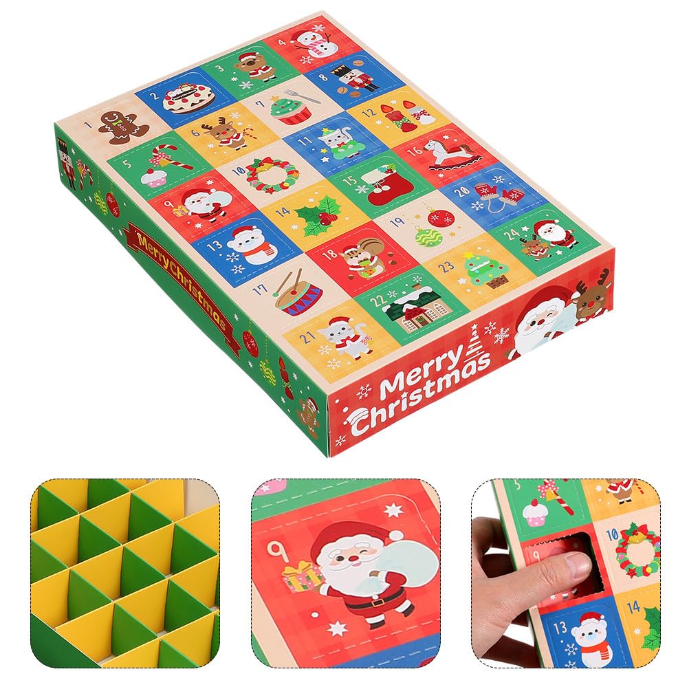 Ciieeo 15stücke Tage-countdown-boxen Diy-weihnachtskalender mit Leeren Pralinenschachteln aus Papier Kleine Weihnachtsboxen zum Selbermachen