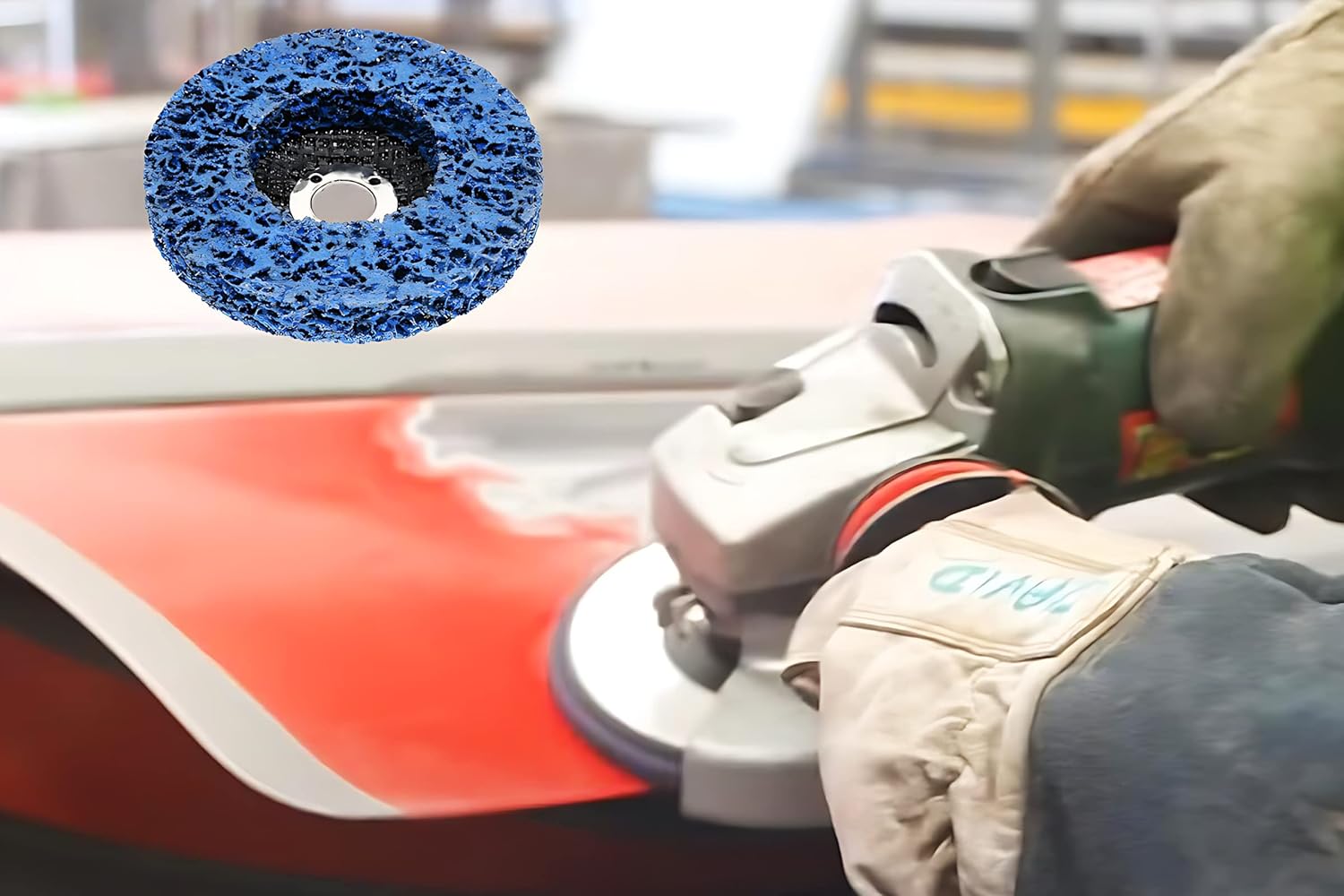 Grinding Discs, Angle Grinders Stripping Disc, (10 PCS) 4" x 5/8"(100x16mm)/Blue for Removes Rust, Cleans Welds&Metal, Fiberglass Work Cleans