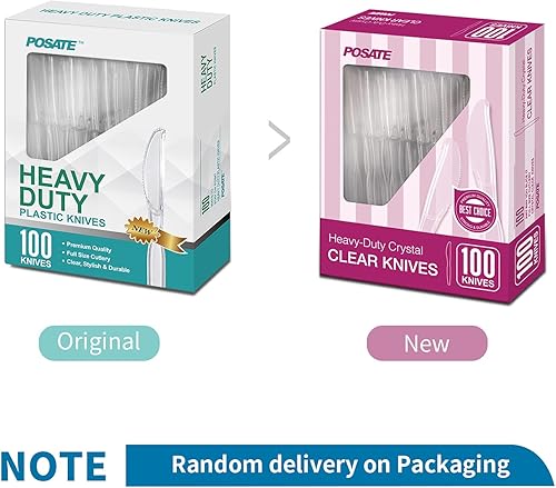 Miniatura 7 de POSATE Cuchillos transparentes, cristal resistente (100 cuchillos)