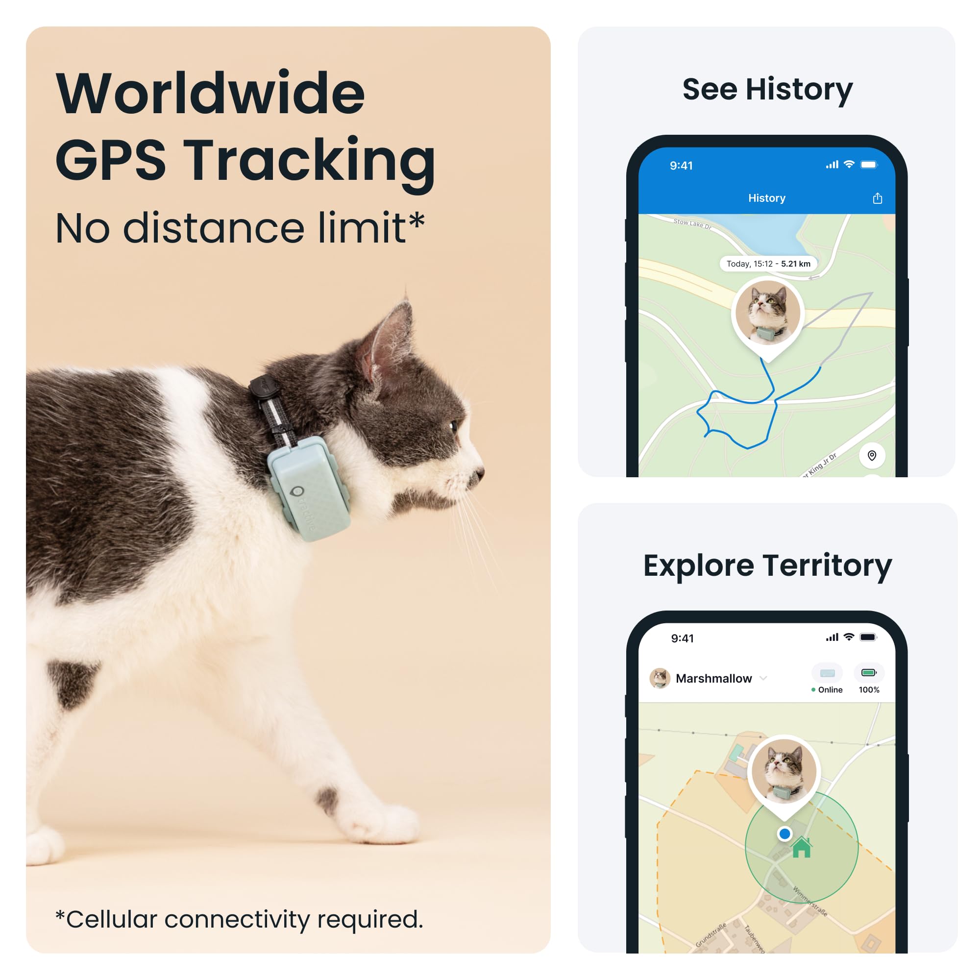 Tractive Smart Cat Tracker Mini, Cat tracker (Mint) - Image 2