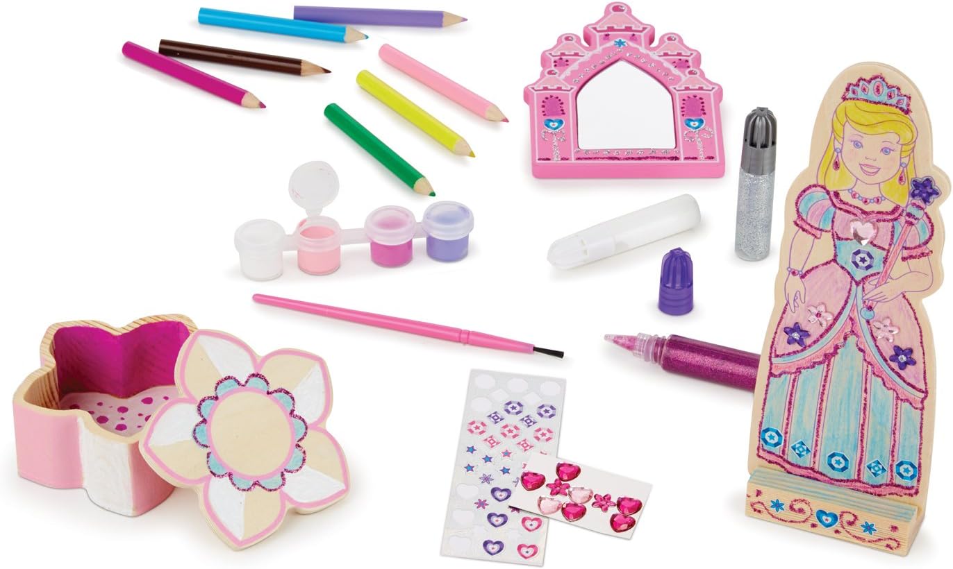 Melissa & Doug DecorateYourOwn Wooden Princess Set Craft Kit Doll