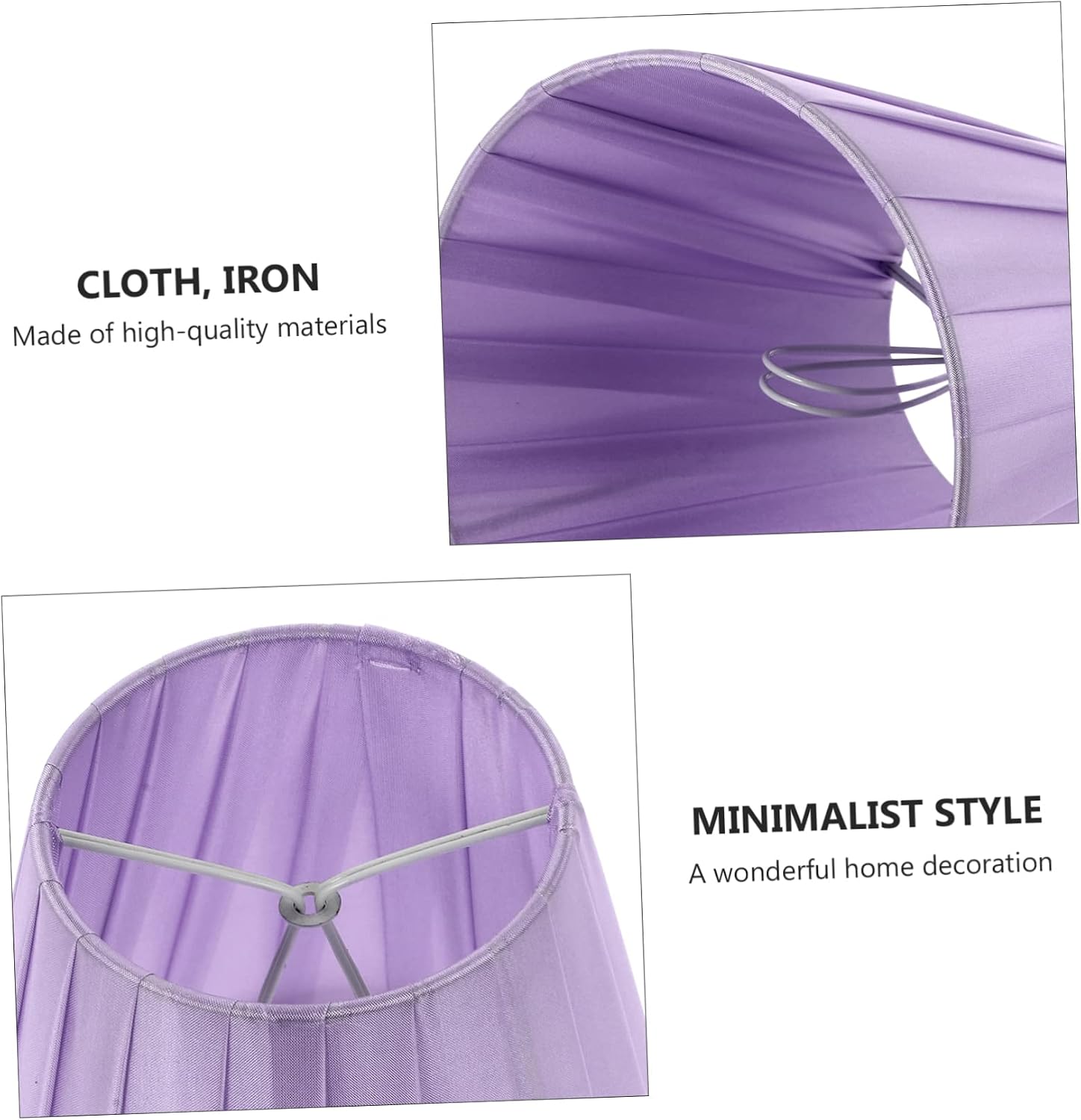 1pc Chic Cloth Art Lamp Shade for Table Floor and Wall Lamps Softens Light Eye Protection and Fabric Material for Home Decor Purple Design