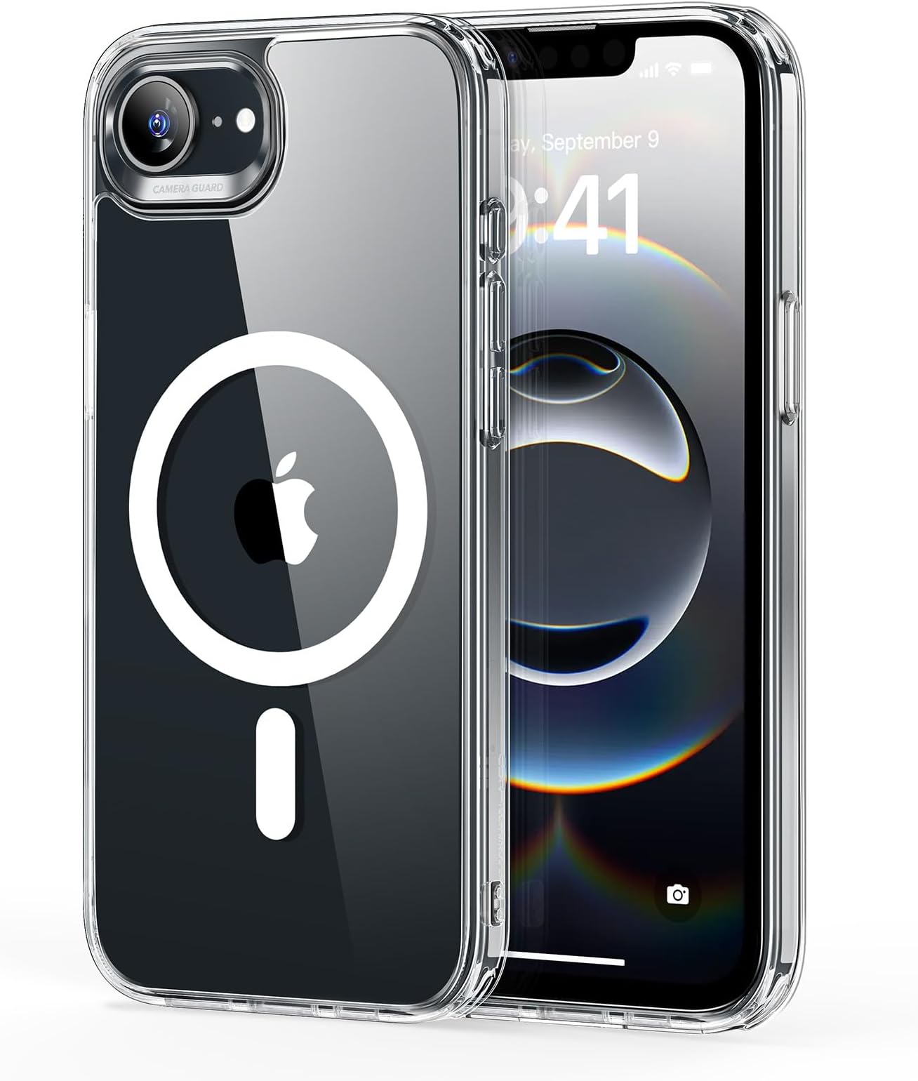 ESR for iPhone 16e Case, Compatible with MagSafe, Shockproof Military-Grade Protection, TPU, Magnetic Case for iPhone 16e, Classic Hybrid Case (HaloLock), Clear