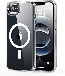 ESR iPhone 16e ケース【3倍米軍MIL規格・MagSafe対応】 iPhone16e用 phone16eケース 黄変防止 耐衝撃 米軍MIL規格認証 最大7倍の磁力ロック ワイヤレス充電 マグセーフ対応 指紋防止 滑り止め 軽薄型 PC背面TPUバンパー クリア アイフォン16e iPhone16eケース Classicスマホカバーあいふおん16e(HaloLock)透明