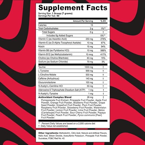 Miniatura 5 de G Fuel Lingonberry Energy Powder inspirado en PewDiePie  Tina de 9.8 onzas (40 porciones)  Polvo de bebida energética natural, suplemento de energía