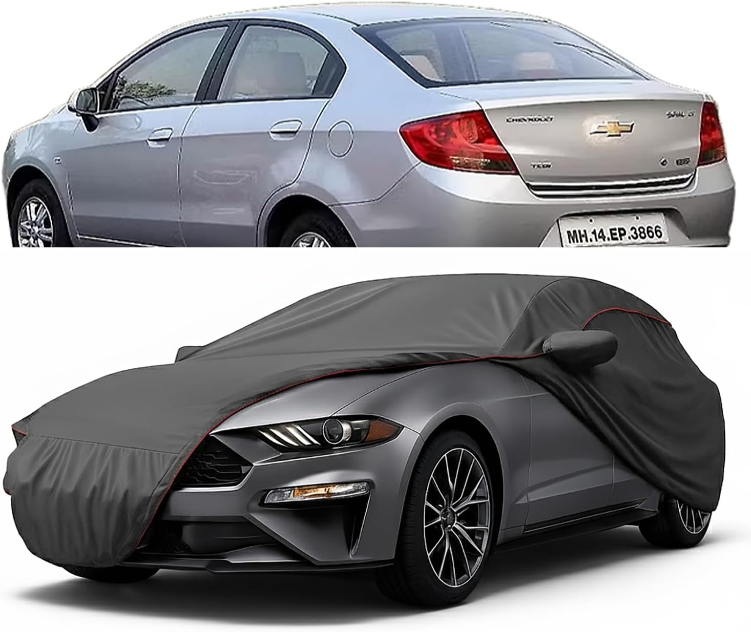 Car Cover Compatible with Chevrolet Sail | Custom Fit | Lightweight & Durable | Water Repellent | UV Protection | Dustproof | Mirror Pockets