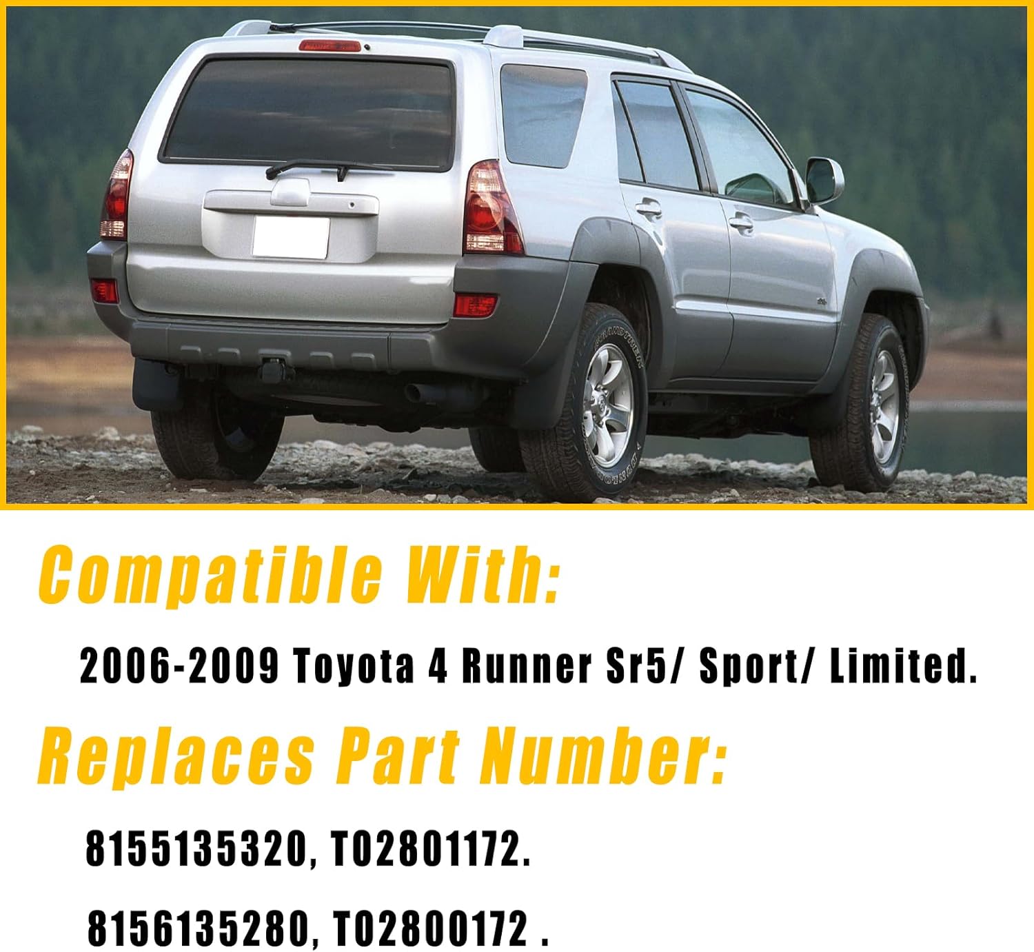 Boine Left Driver Side Tail Light Assembly Compatible With 2006 2007 2008 2009 Toyota 4Runner SR5 Sport Limited Rear Light Brake Lamps Replaces TO2800172 8156135280 (Left Driver Side)